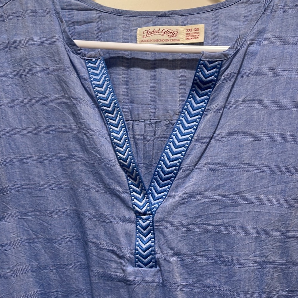 BRAND NEW Faded Glory V-neck top Size XXL - Picture 3 of 6